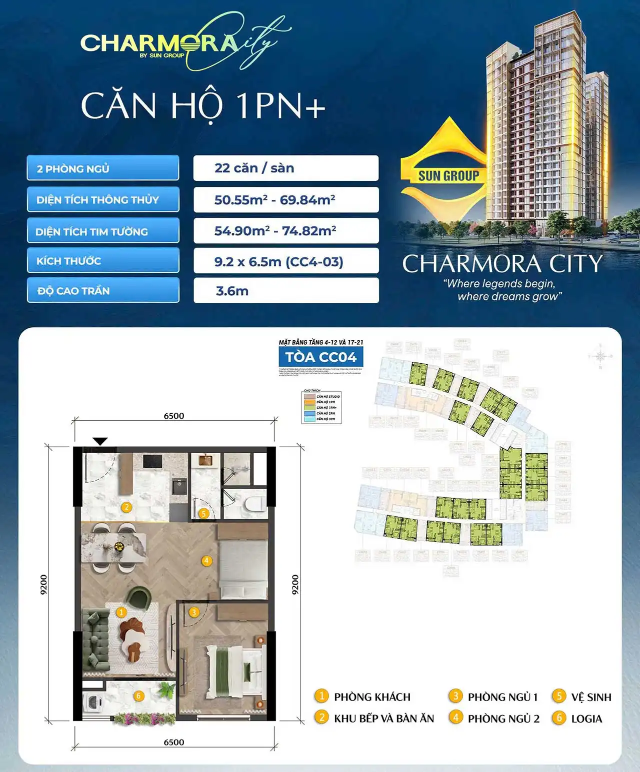 Thiết Kế Căn Hộ 1 Phòng Ngủ Charmora City Tối Ưu Cho Người Trẻ & Nhà Đầu Tư