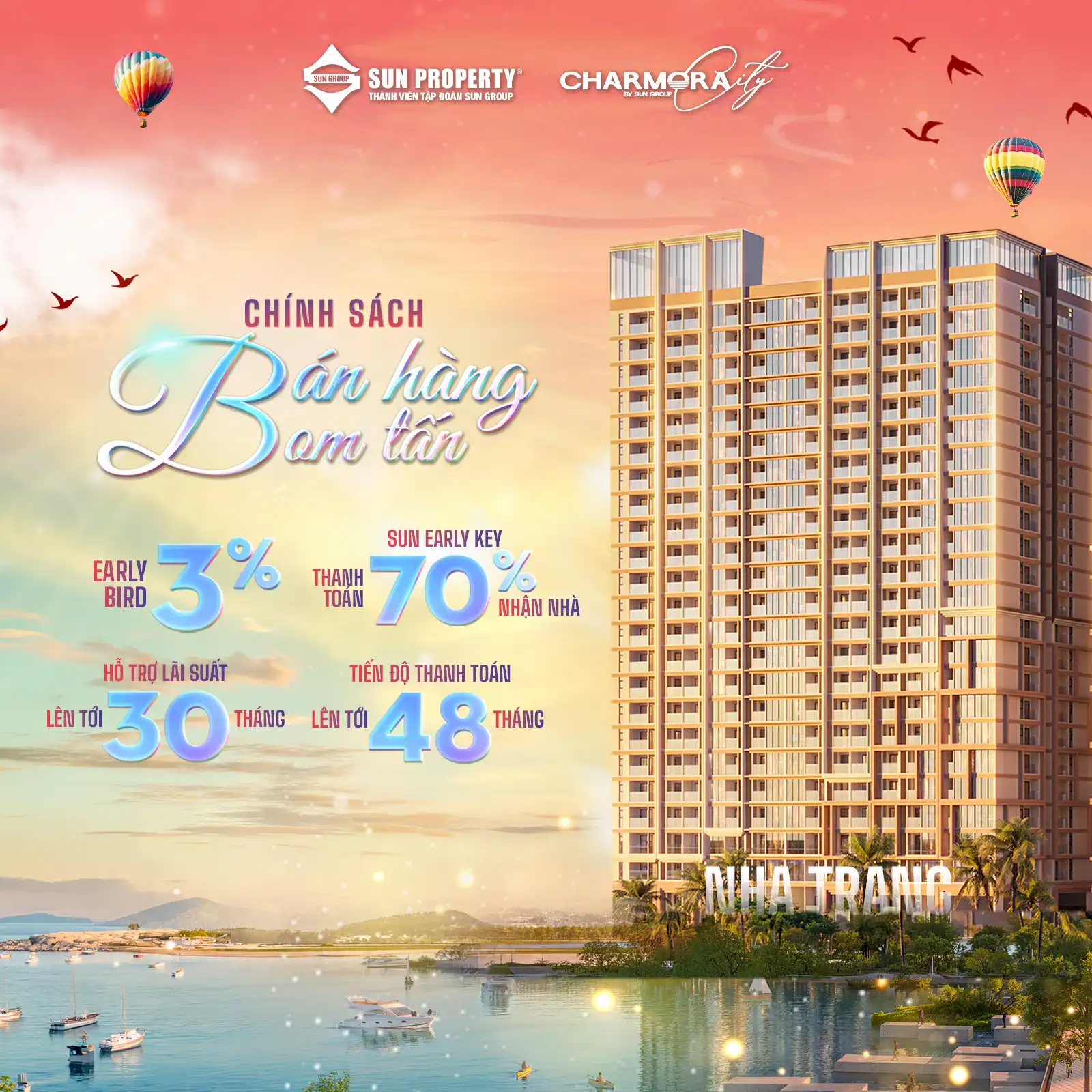 Sun Property ra mắt “Sun Early Key” tại Charmora City Nha Trang: Đòn bẩy đầu tư đột phá năm 2026